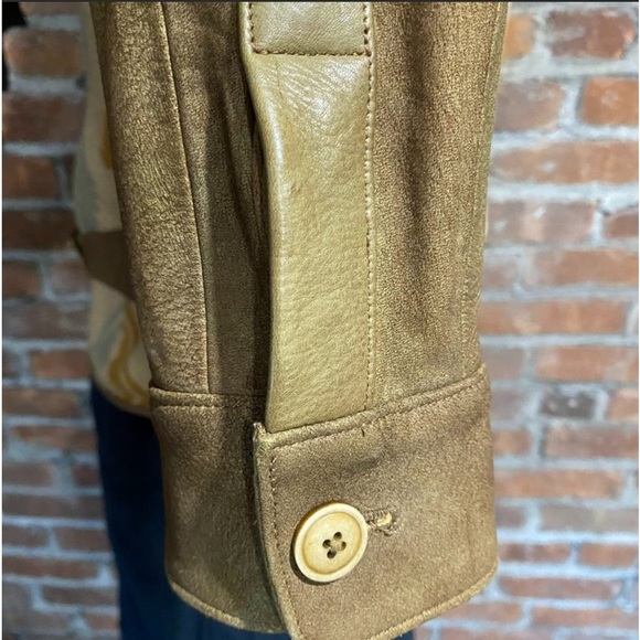 RALPH LAUREN Western Southwestern Wool Blanket & Soft Leather Jacket L Rare Nice - Picture 7 of 12